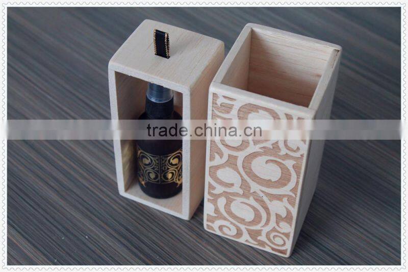 2016 laser design handmade cheap wooden essential oil box essential oil carrying case