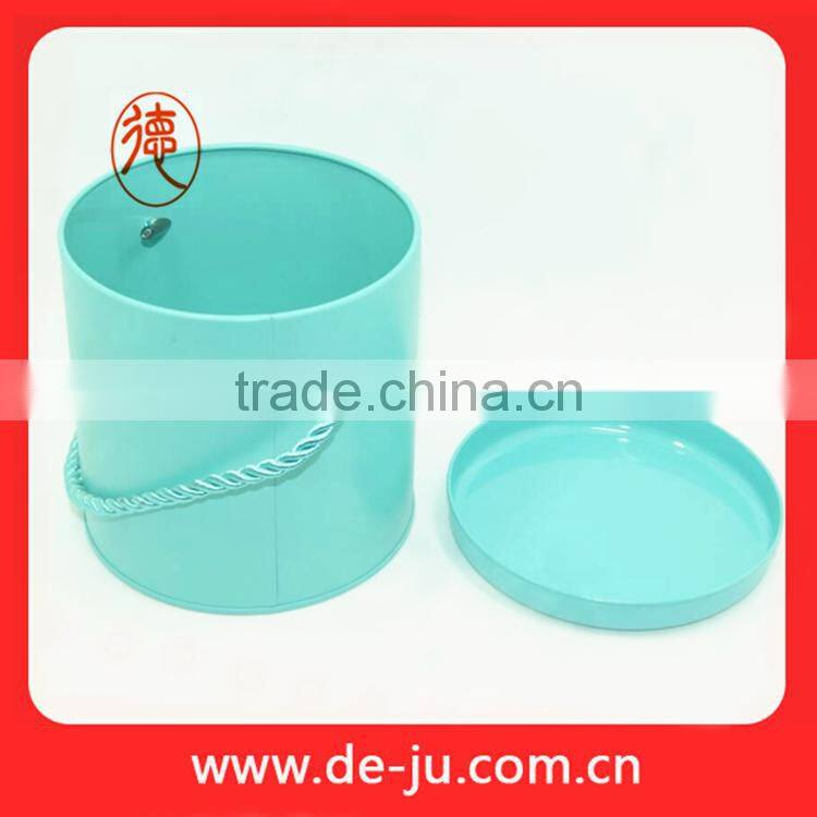 Round polyester string customized food grade tin can