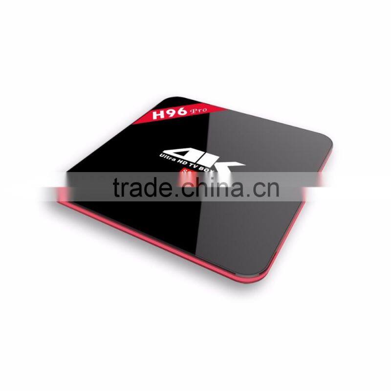 Hot sale H96 pro in set top box Amlogic S912 Octa Core android 6.0 Marshmallow tv box 2.0Ghz 2GB+16GB