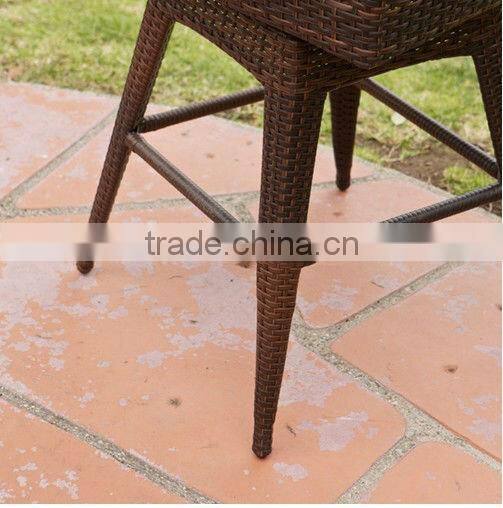 2017 Trade Assurance Popularly Outdoor Fashion cheap pe flat rattan bar high chairs furniture
