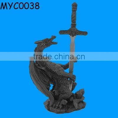 Polyresin warrior statue action figure