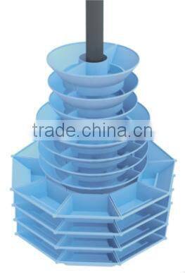 Vertical round flower pot gardening lamp post decoration