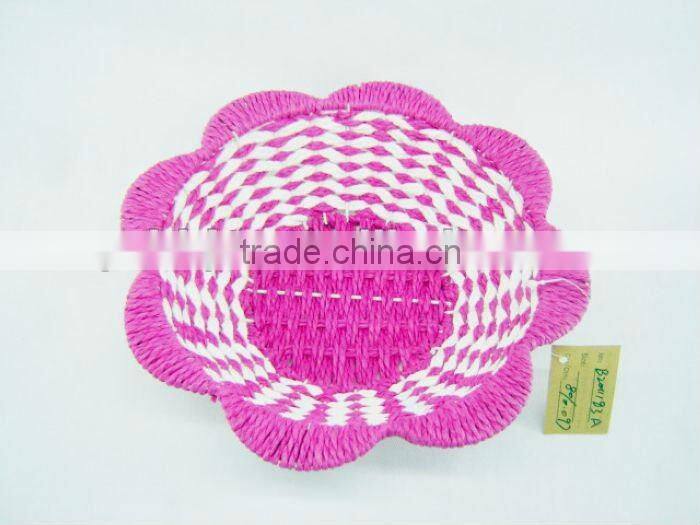 Paper rope fruit tray with various of color