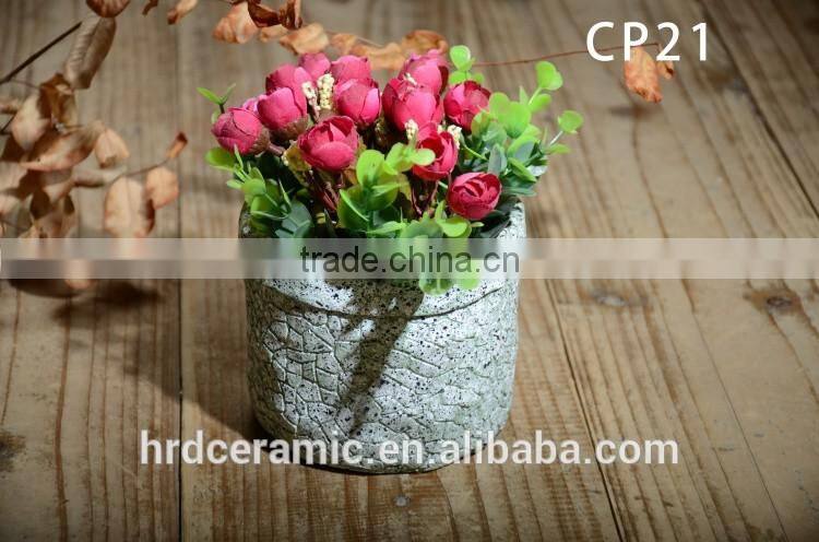 Cement garden outdoor flower pot and planter ornaments