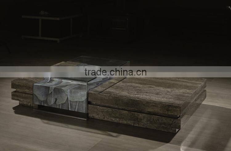 KD236G Natural Iran travertine stone coffee table