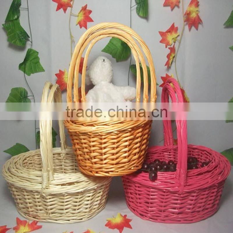hot sale willow wicker gift basket for wedding decorations