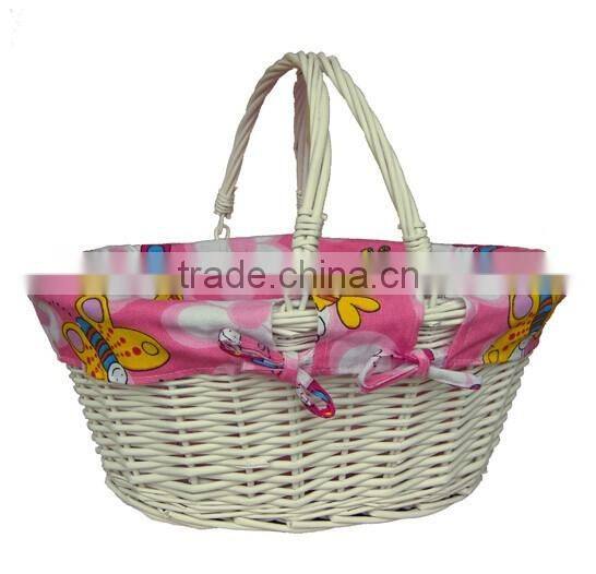 cheap handle basket wicker fruit basket type gift basket