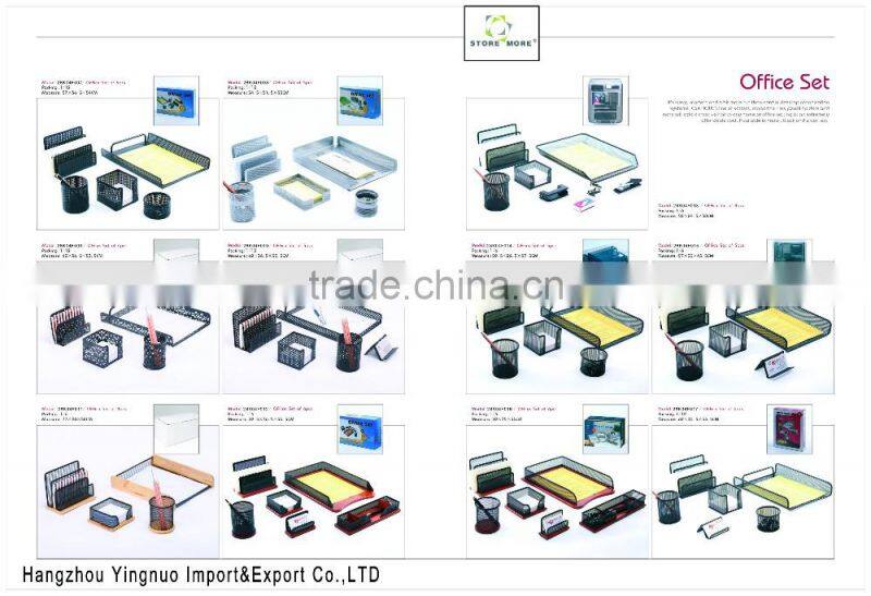 4 Compartments Black Metal Mesh Collection Supply Caddy Desk Organizer