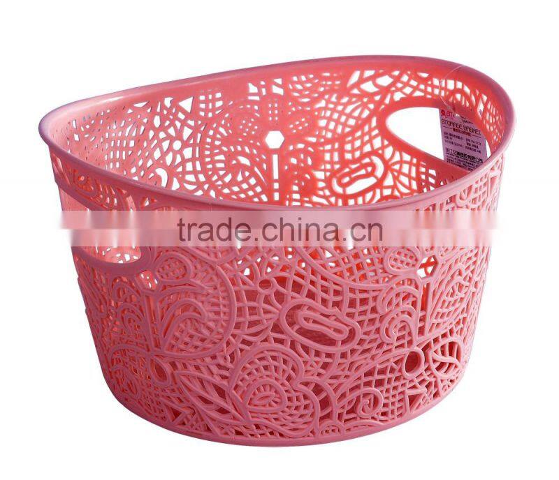 Lace Design Plastic Basket, Lace baskets, Plastic Round shape basket