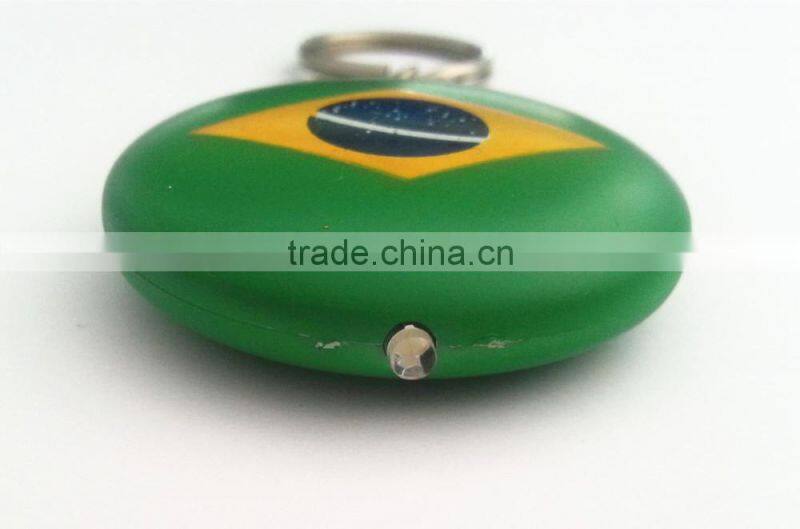 promotional gift flashing LED T-shirt keychain, key ring with light