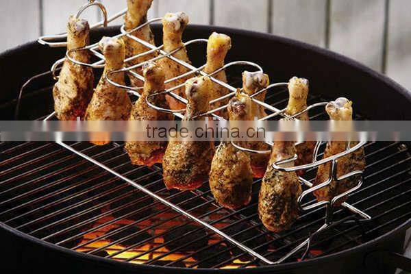 BBQ Chicken Leg Wing Folding Grill Rack Tool