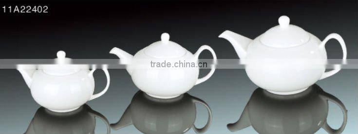 Fine bone china white ceramic coffee and tea pot