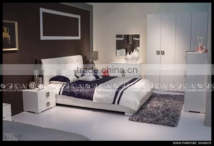 New! 6 Piece Queen Size White Modern Platform Bed Room Furniture Bedroom Set