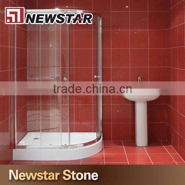 Polished red shimmer starlight quartz stone