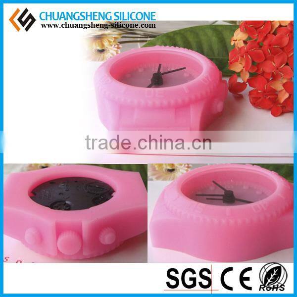 unbreakable silicone alarm clock, silicone wall clock, silicone table clock