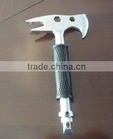 Multi-use axe with steel handle