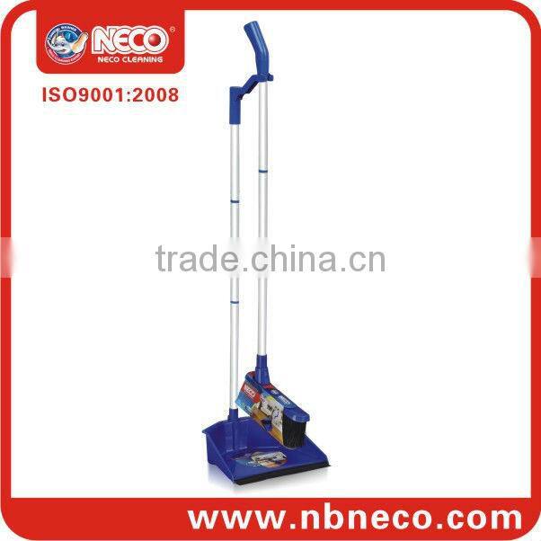 dustpan and broom set aluminum handle
