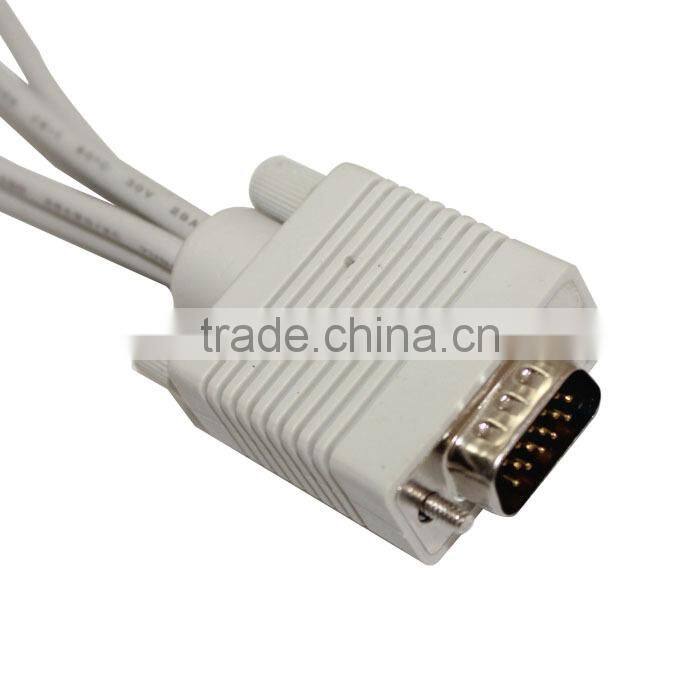 TSJ0001 VGA to S-Video AV RCA TV Converter Cable Adapter with 2 Audio cable