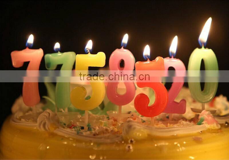 Memorial Arabic Numerals Happy Birthday Candle