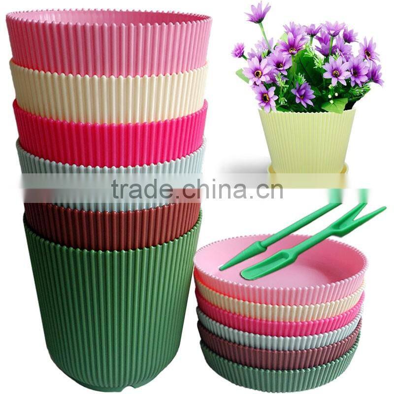 Wholesale cheap plastic large size flower hot pot&trays