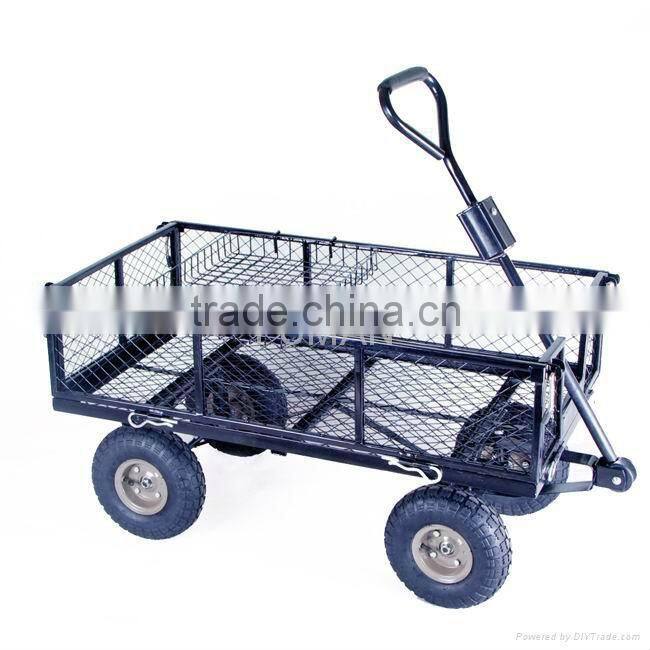 4 wheel TC1840A Cheap Mesh Garden Cart Supplier
