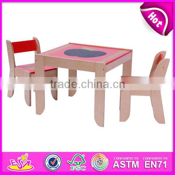 Hot new product for 2015 wooden table and chair,cheap children table and chair set toys,hot sale wooden toy table chair W08G037