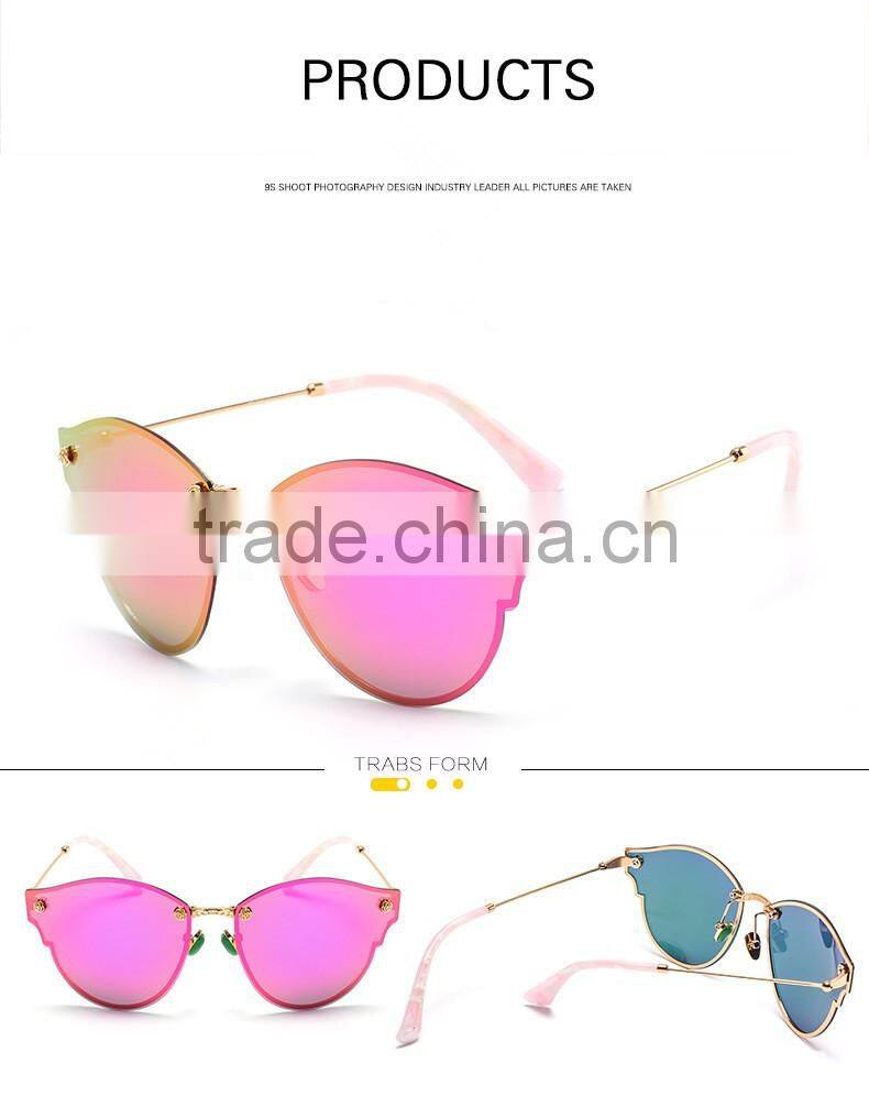 New Luxury Harajuku Round sunglasses Color Film Eyes And Tide Restoring Ancient Ways Dazzle Colour Round Frame Sunglasses
