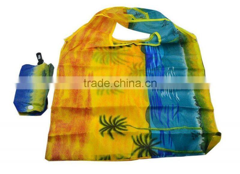 Reusable and Recyclable Folding Tote Bag with Snap Closure