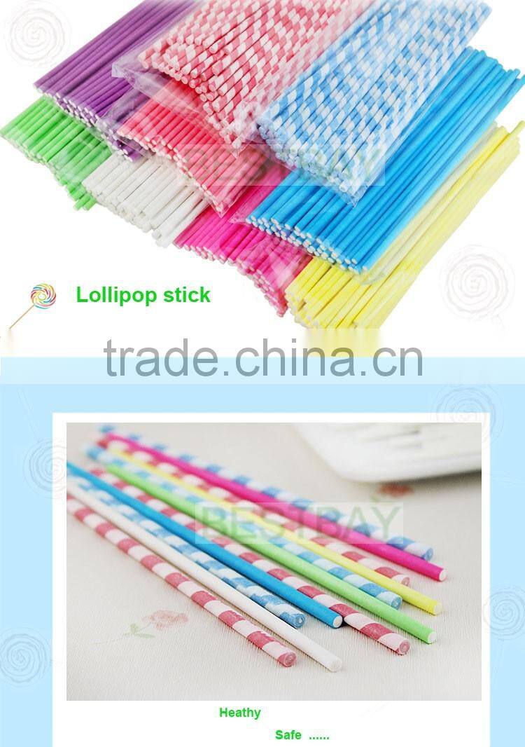 FDA approved clear paper lollipop sticks,customized lollipop stick
