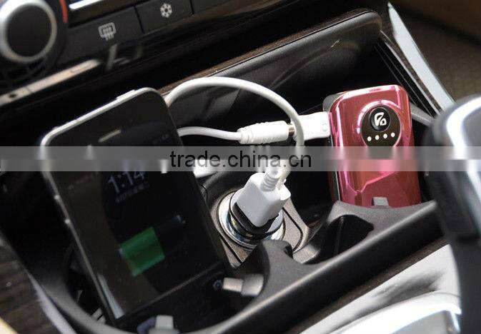 Hot Selling MINI double USB CAR CHARGER car and home power partner car charger