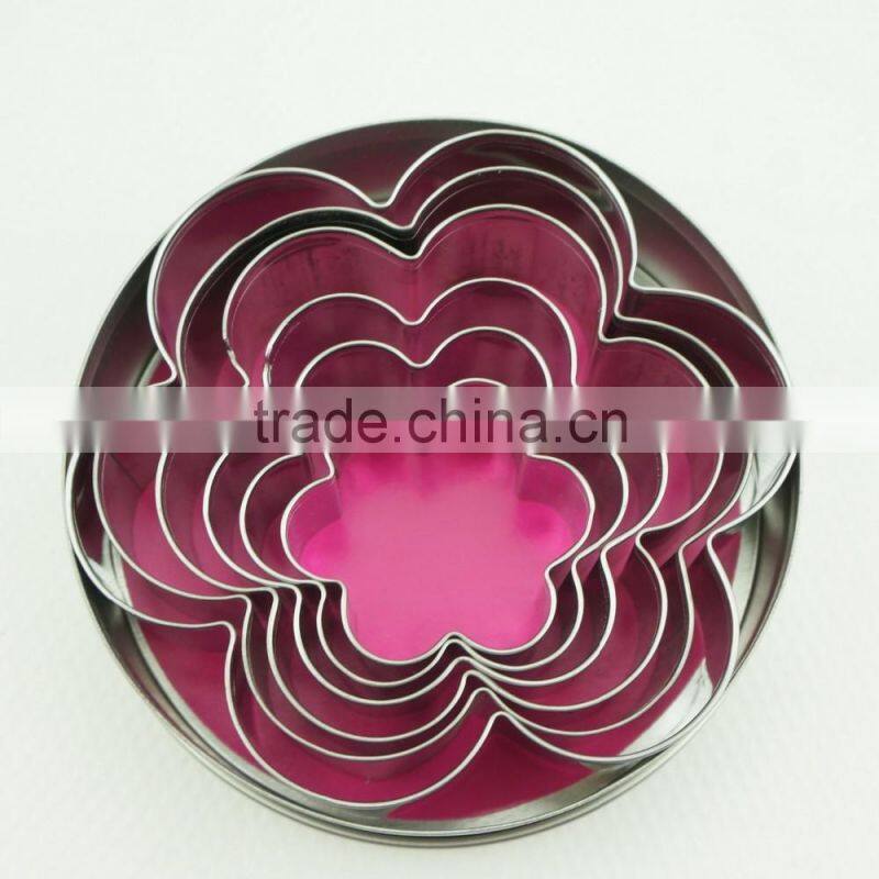 47095 6pcs flowers stainless steel cookie cutter set