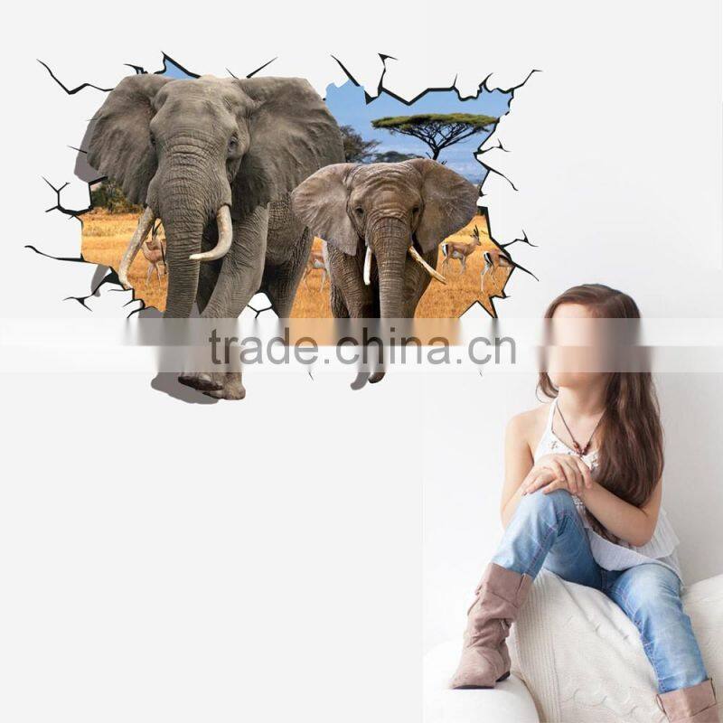 3D Cartoon Animal Art Wall Stickers Goods Home Decor