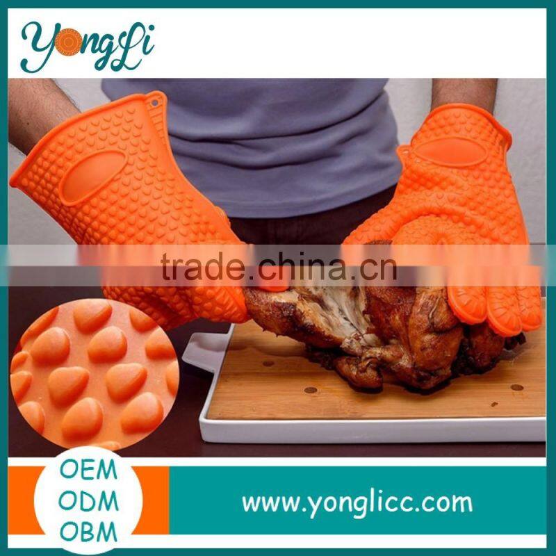 Heat Silicone BBQ 2 Gloves, Heat Resistant Cooking Gloves, Grill Gloves or Potholder