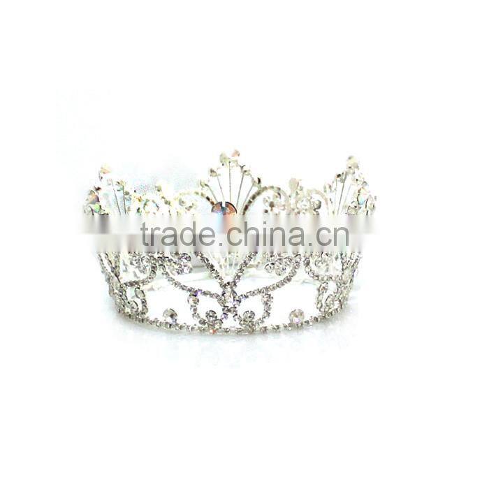 2015 Beauty queen rhinestone Pageant Crowns and Tiara In Bulk H172-155