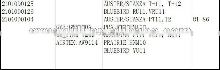 high quality 21010D0125 auto water pump