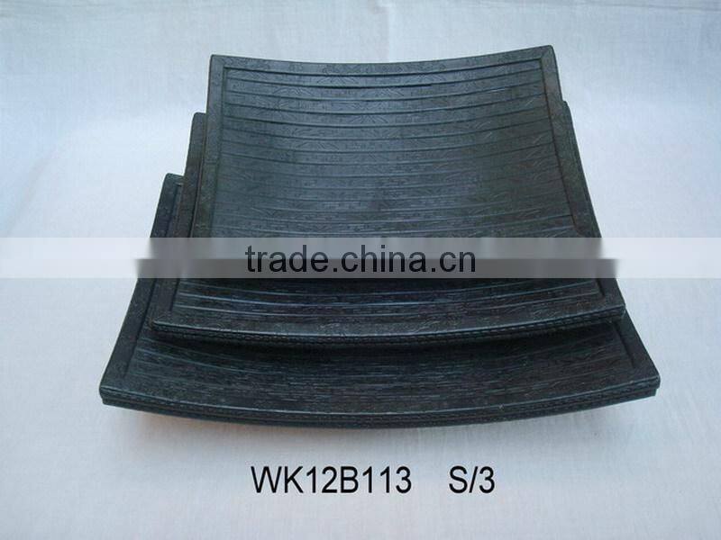 decorative bamboo plates in various shape