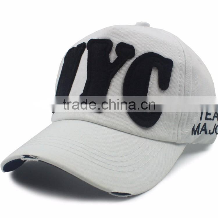 2016 100% cotton custom distressed washed caps and hats
