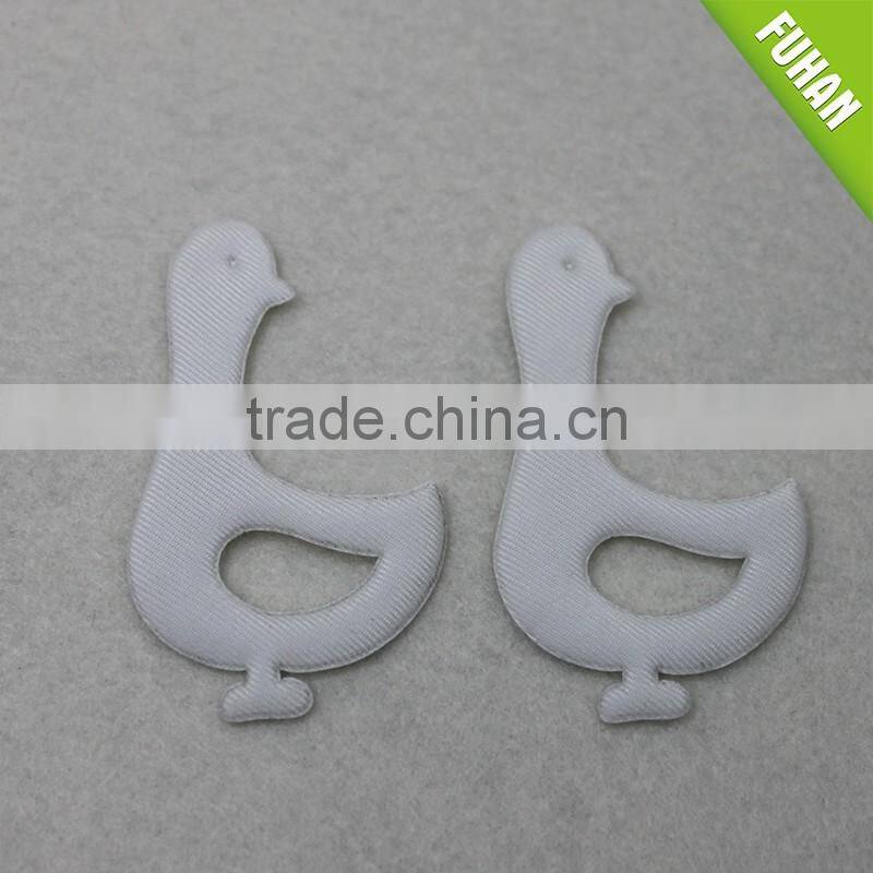 Custom Shape Ultrasonic embossed Fabric Label for Children Clothes