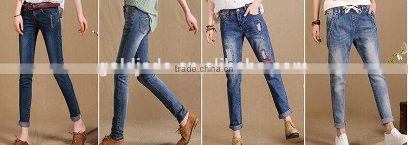 Ladies jeans top design elegant slim fit skinny pencil jeans denim jeans women