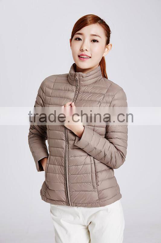 Outdoor lightweight ladies duck down jacket
