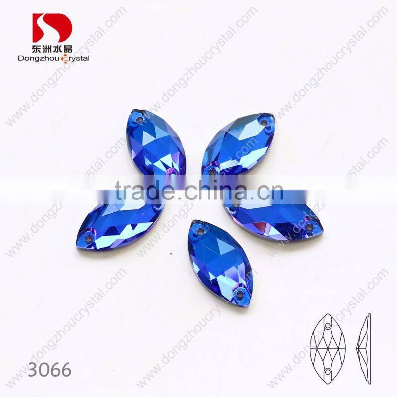 Horse eye shape Dongzhou 243 color flatback sew on k5 crystals wholesale