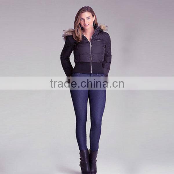 2014 fashion windbreaker women winter quilted puffer jacket with hood