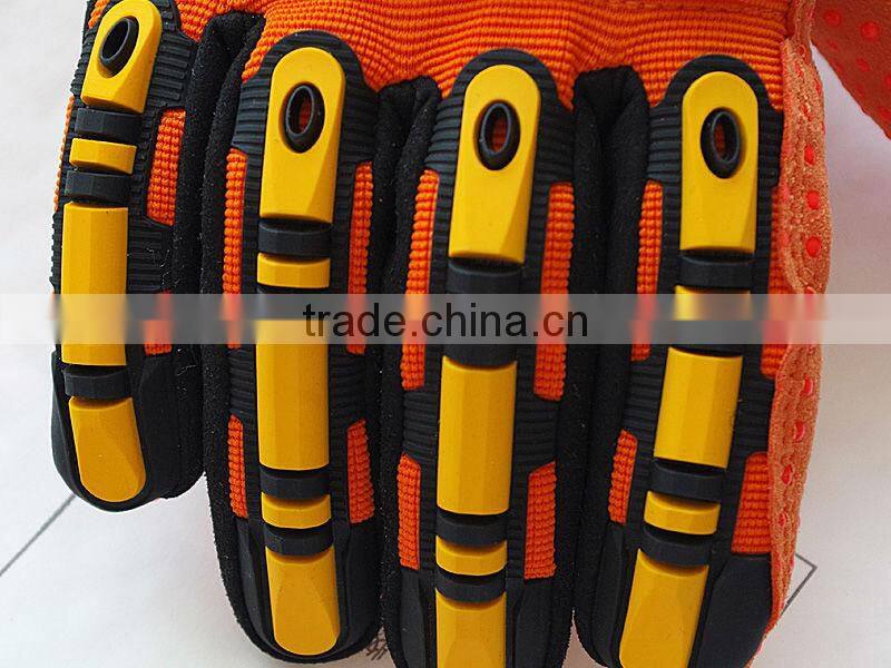 Seibertron High-vis Waterproof style impact protection work glove en388 Hi Vis Palm working mechanical gloves