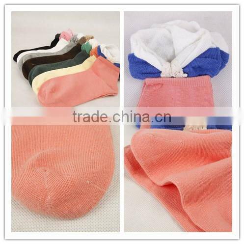2014 new fashion custom wholesale comfortable cotton ladies ankle socks