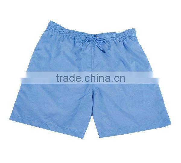 men's poly m/f twill swimming shorts plain color boardshort micro fiber beach shorts