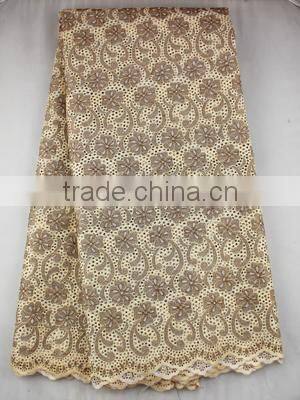 Bestway Textile Industry Cotton Cloth African Voile Lace Fabrics 5 Yards Cotton Voile Lace Fabric For Party SL0312