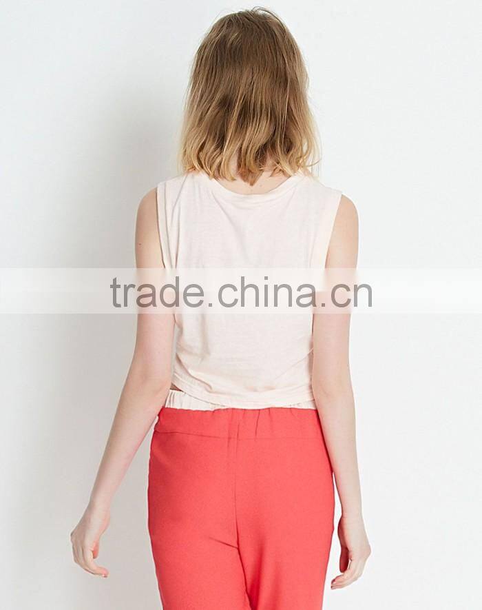 New fashionable high quality hot girls monogram printing sexy tank top