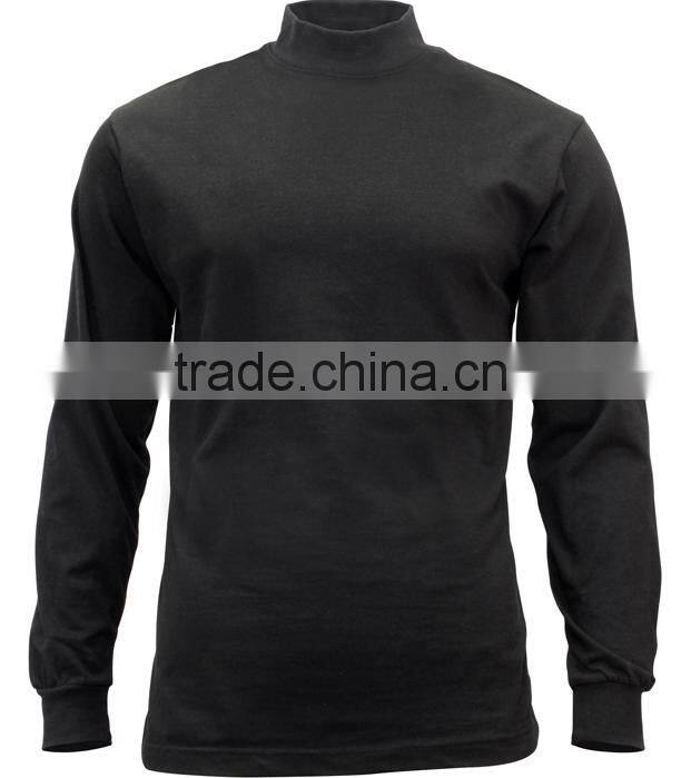 wholesale black acrylic quarter zip military style pullover sweater