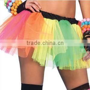 sexy rainbow tulle fluffy tutu skirt for adult