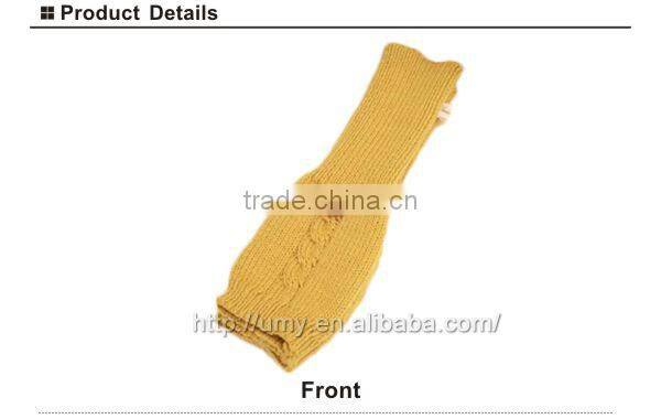 knitted long fingerless gloves